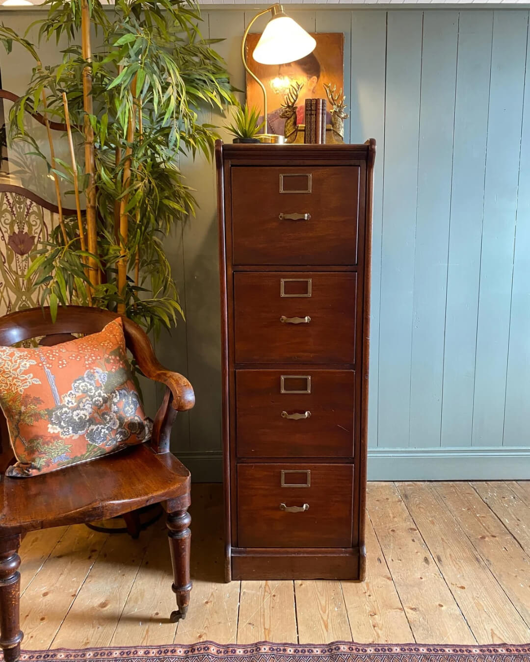 1920s Mahogany Filing Cabinet