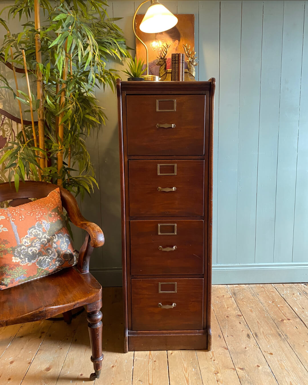 1920s Mahogany Filing Cabinet