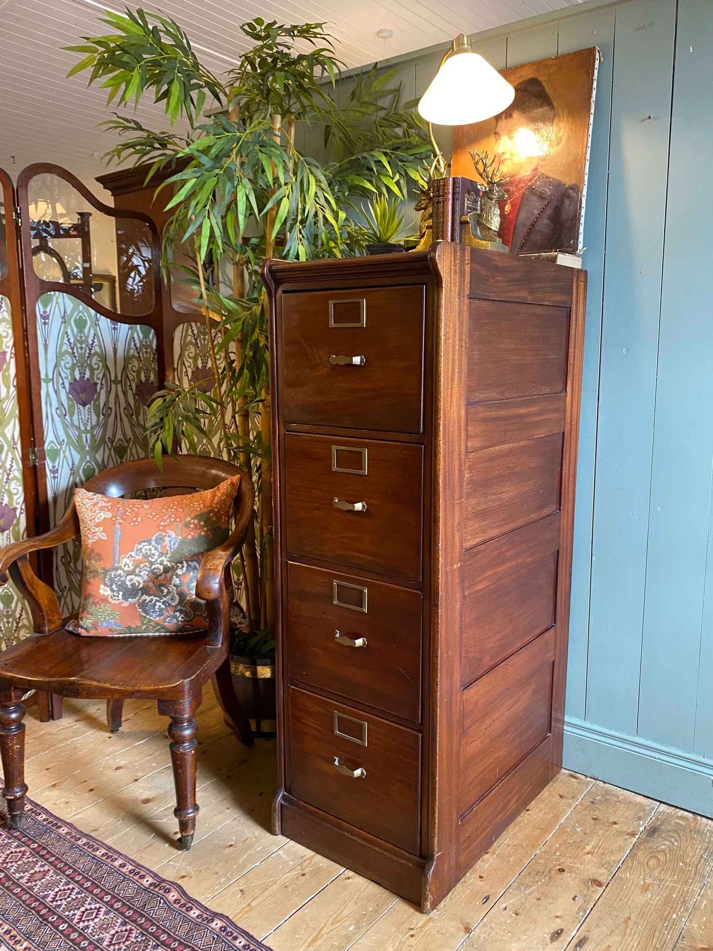 1920s Mahogany Filing Cabinet
