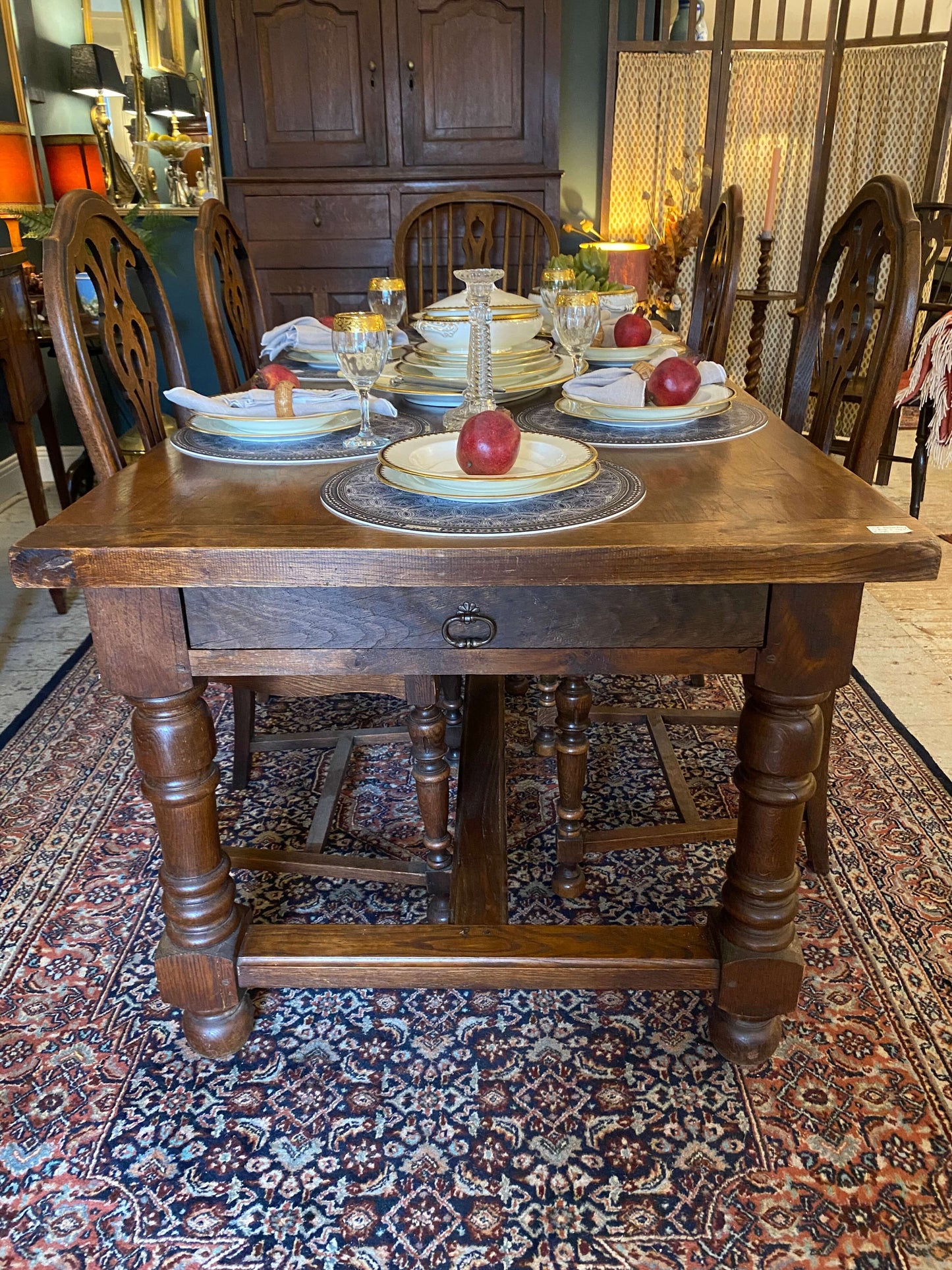 1920's Oak Refectory Table