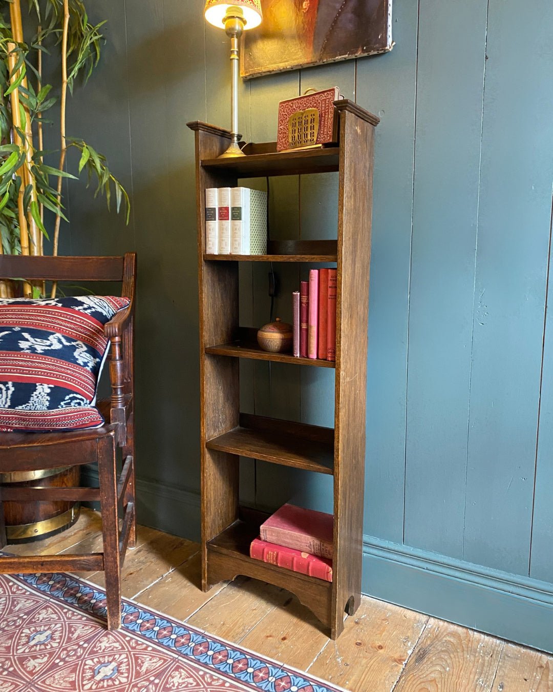 1920s Oak Open Bookcase