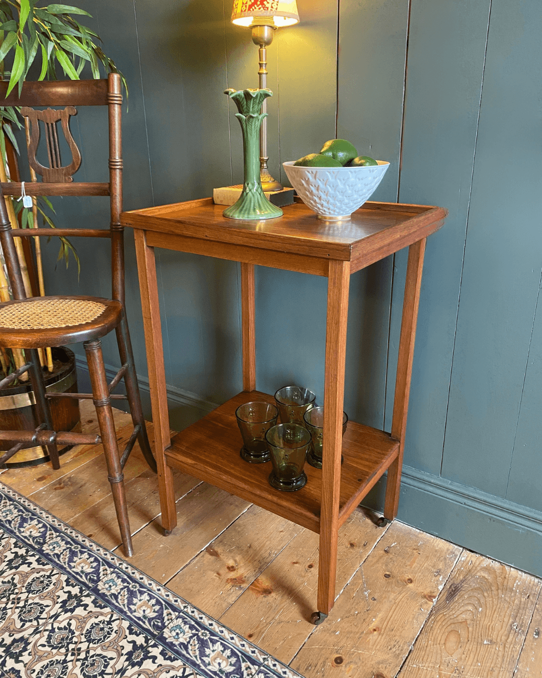 Walnut 2-Tiered Trolly, 1920s