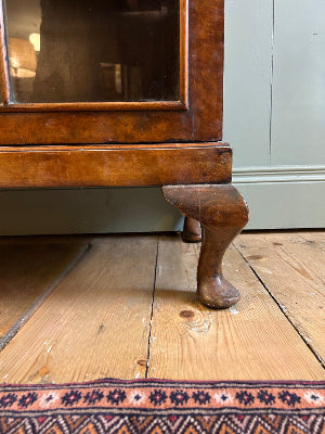 1930s Walnut Bookcase or Display Cabinet
