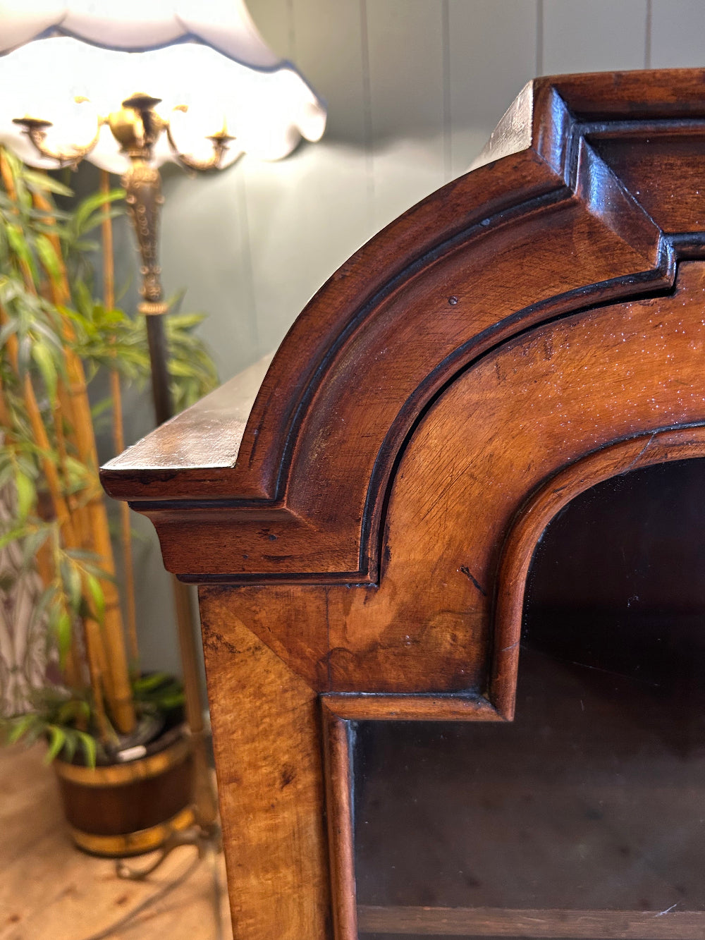 1930s Walnut Bookcase or Display Cabinet