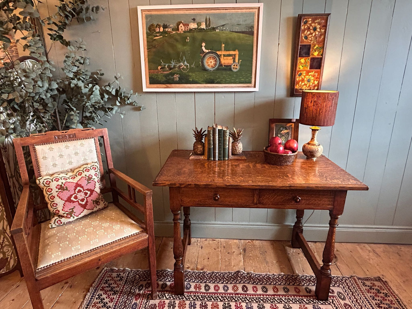 1930's Oak Console Table