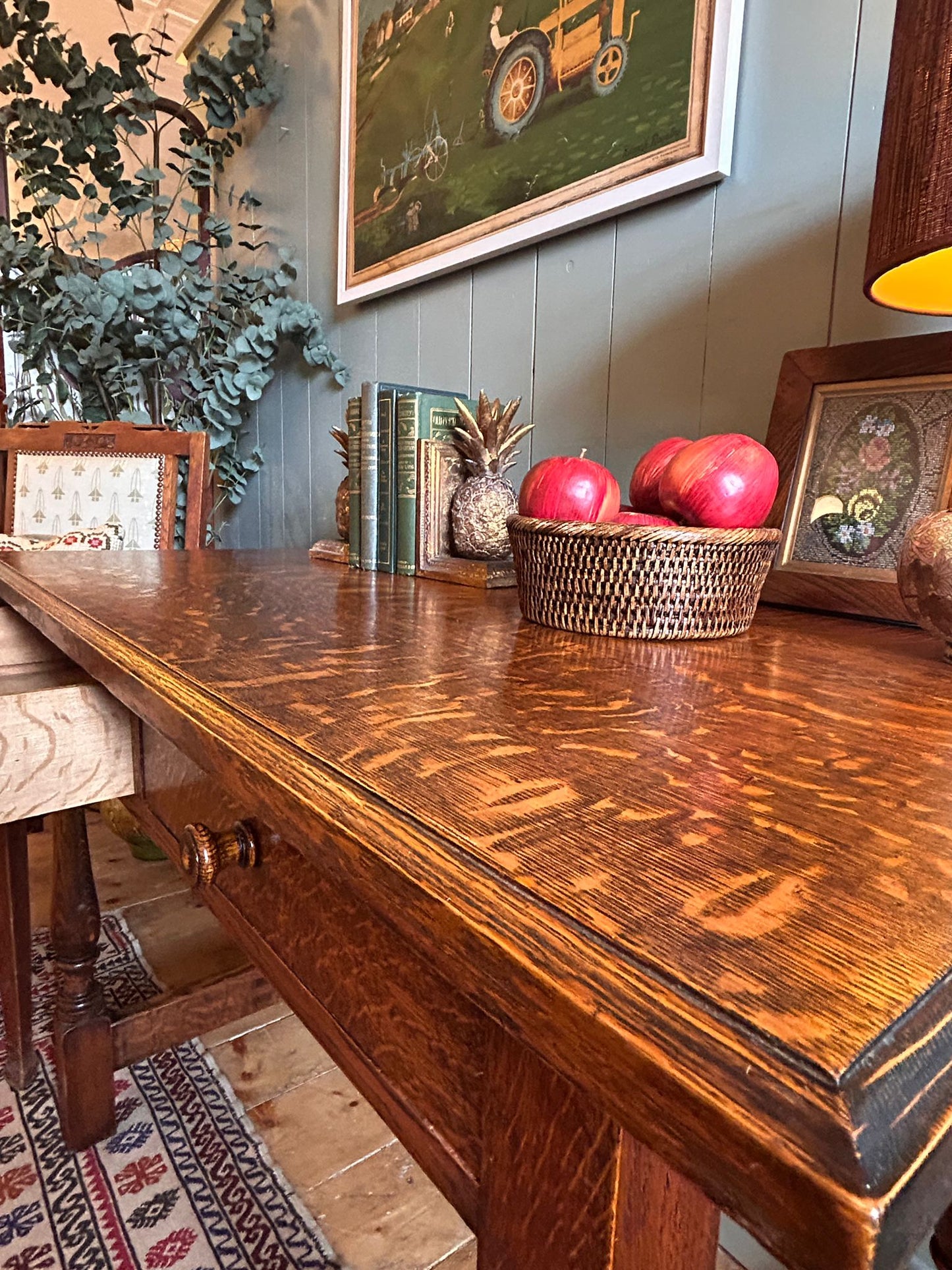 1930's Oak Console Table