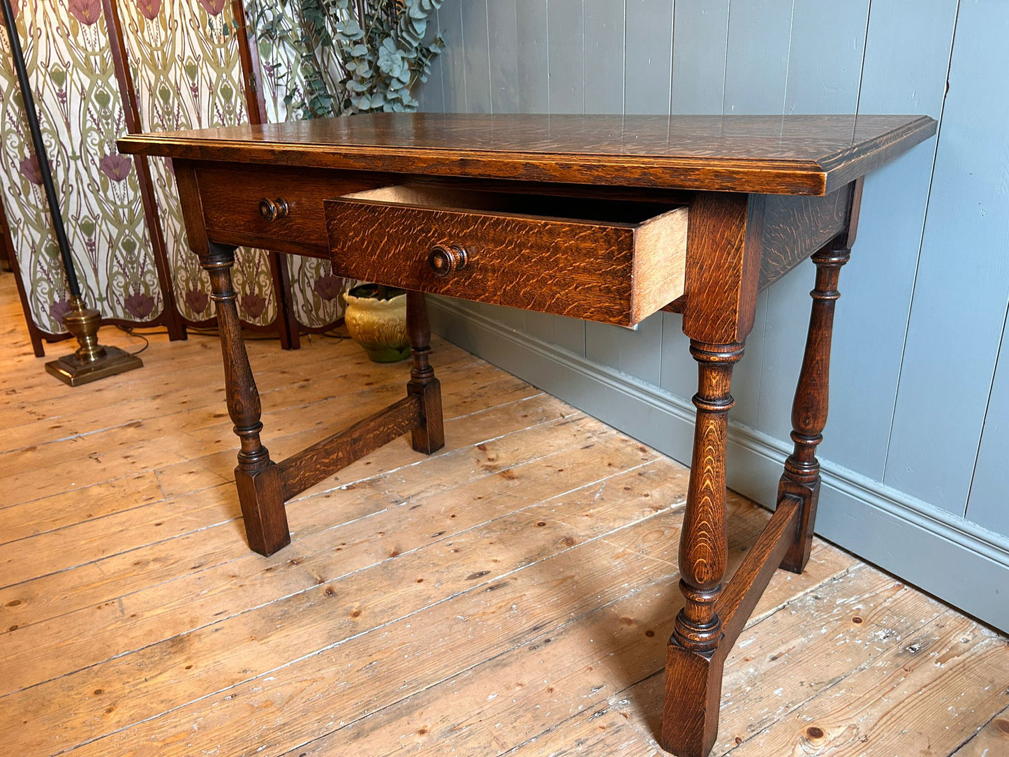 1930's Oak Console Table