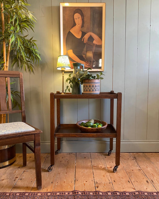1930s Oak Tea Trolly
