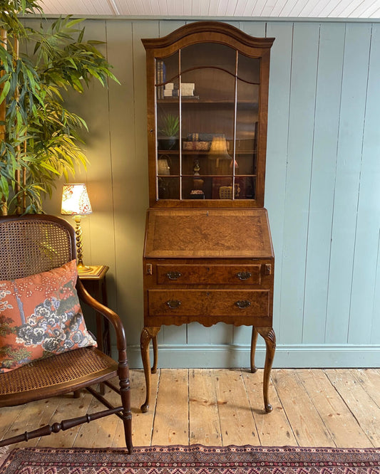 1930s Queen Anne Style Bureau/Bookcase
