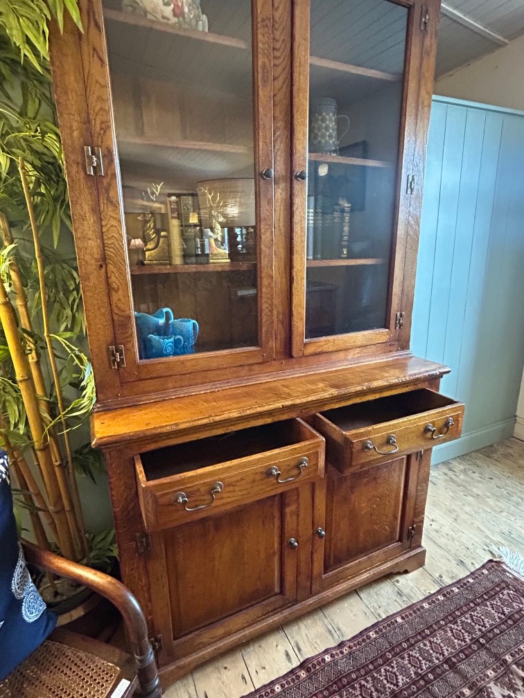 Solid Oak Bookcase c1940s