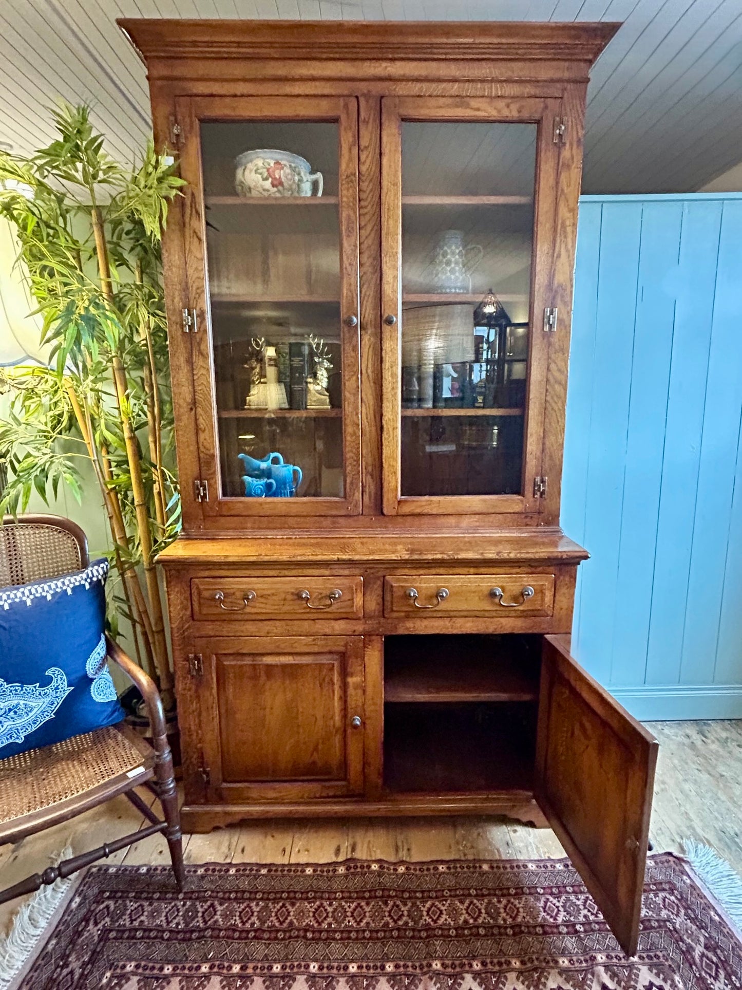 Solid Oak Bookcase c1940s