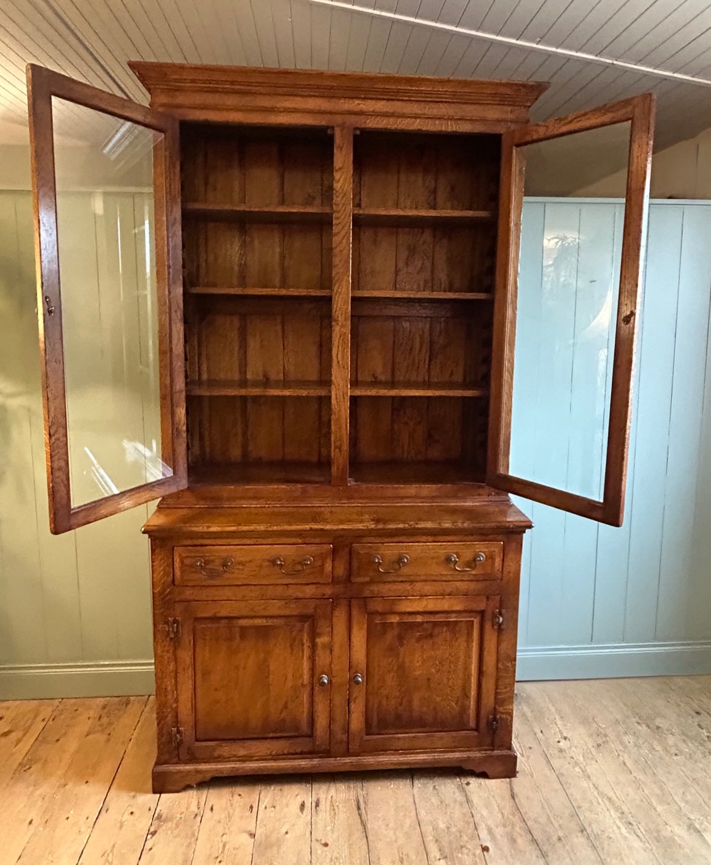 Solid Oak Bookcase c1940s
