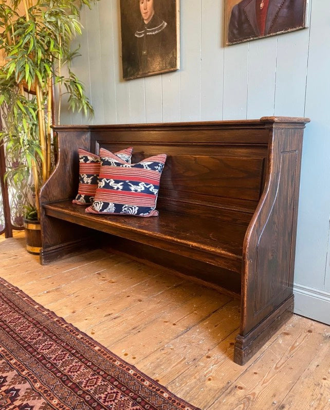19th Century Oak Settle Bench