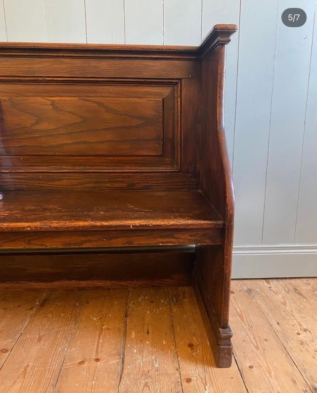 19th Century Oak Settle Bench