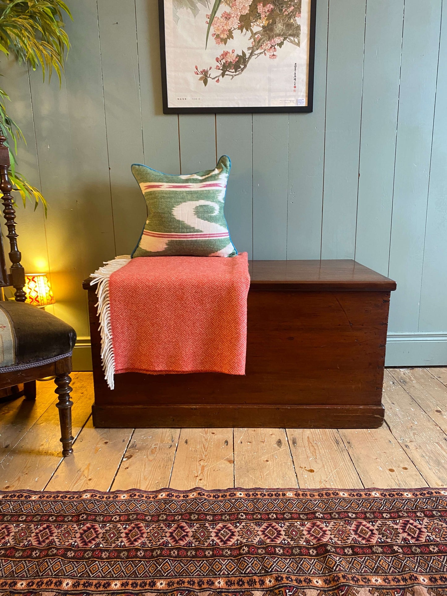 19th Century Mahogany Blanket Box