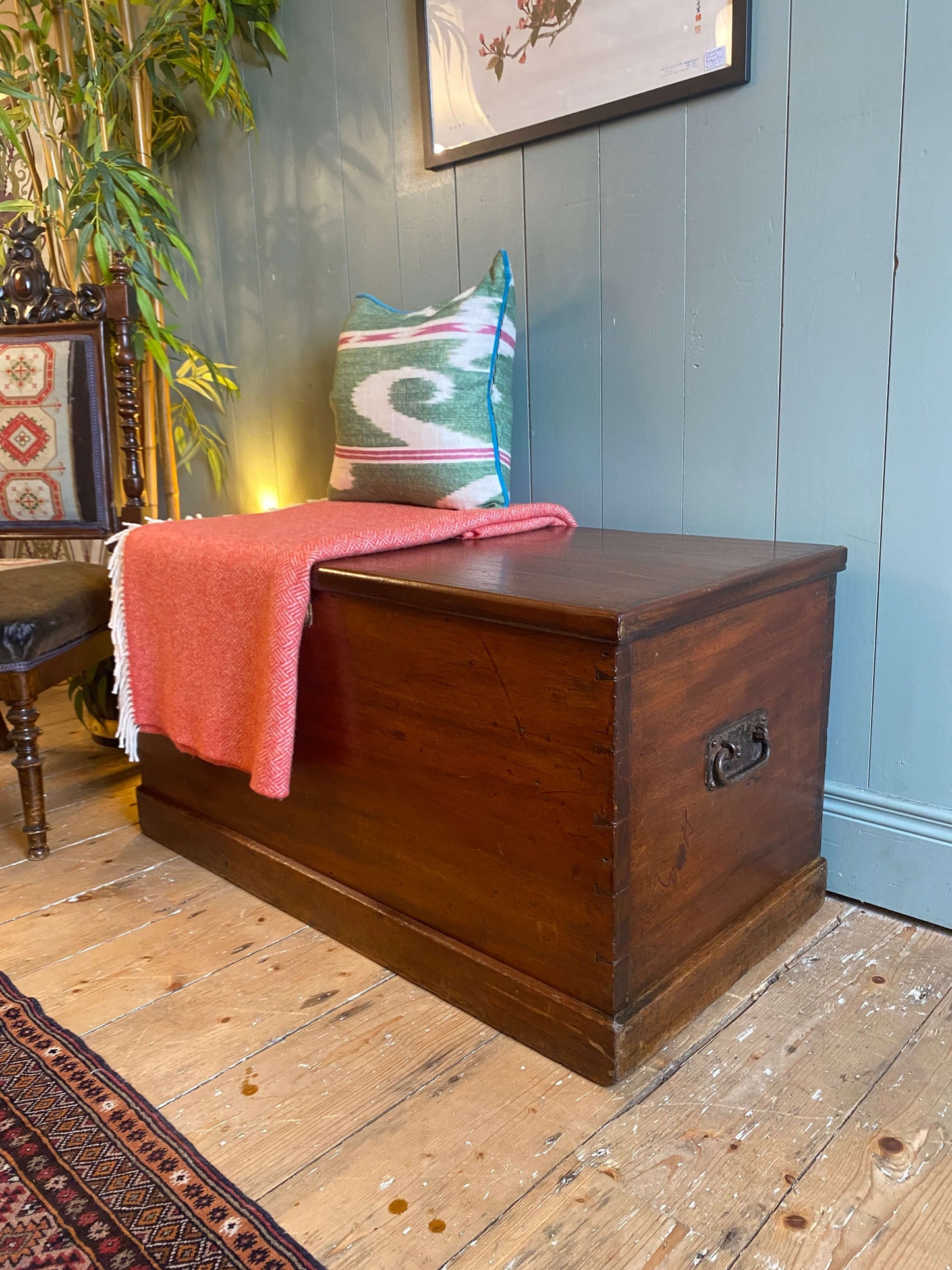 19th Century Mahogany Blanket Box