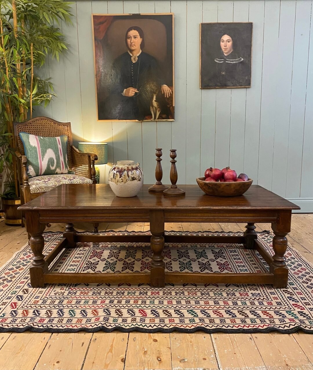 19th Century Solid Oak Coffee Table