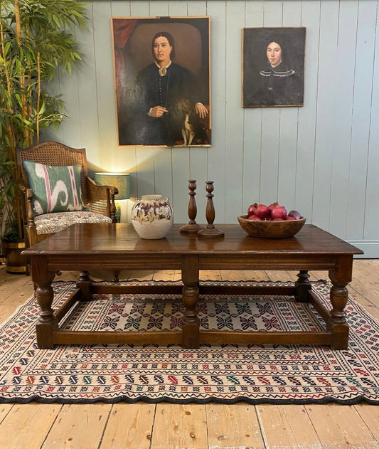 19th Century Solid Oak Coffee Table