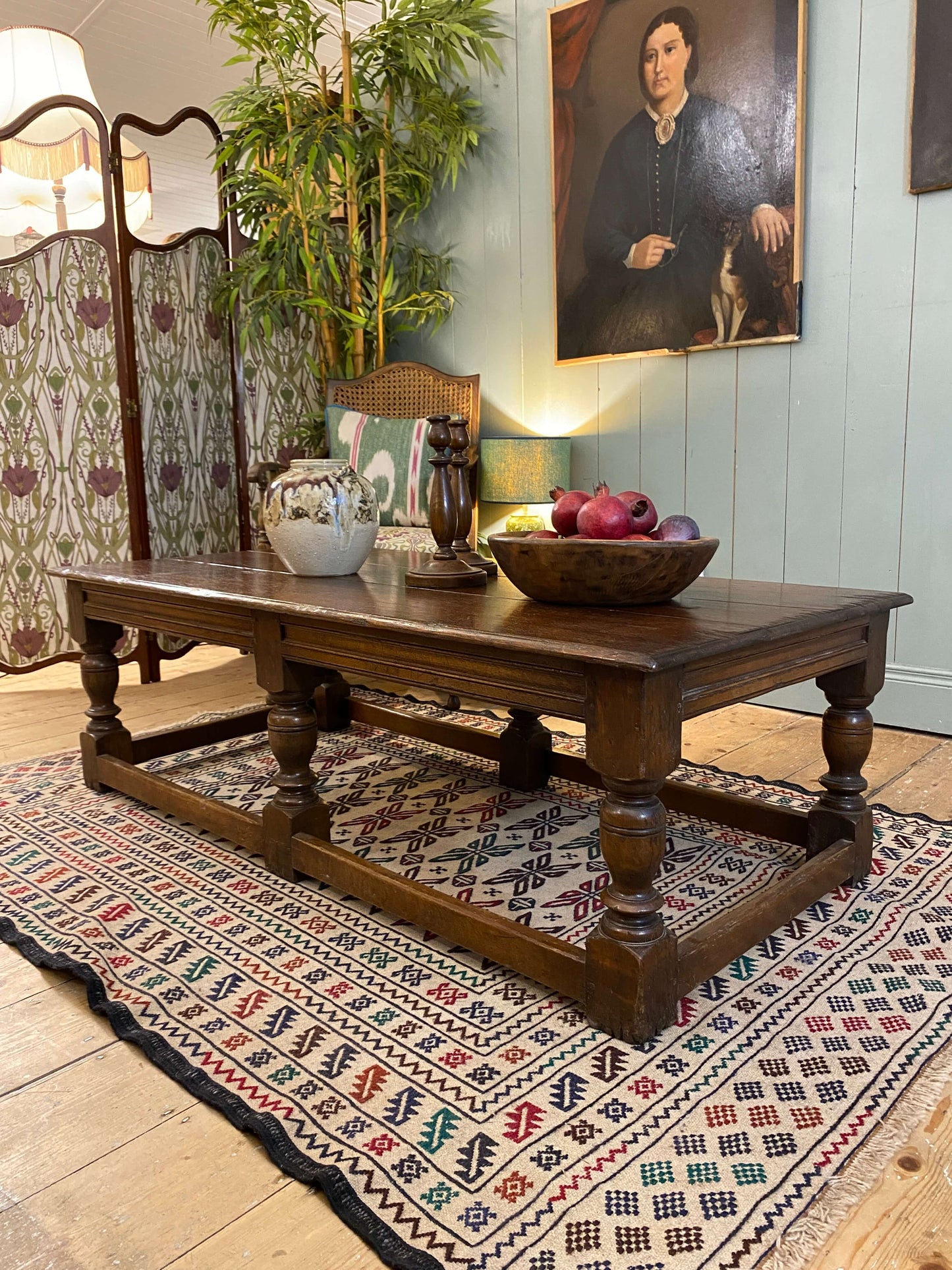 19th Century Solid Oak Coffee Table