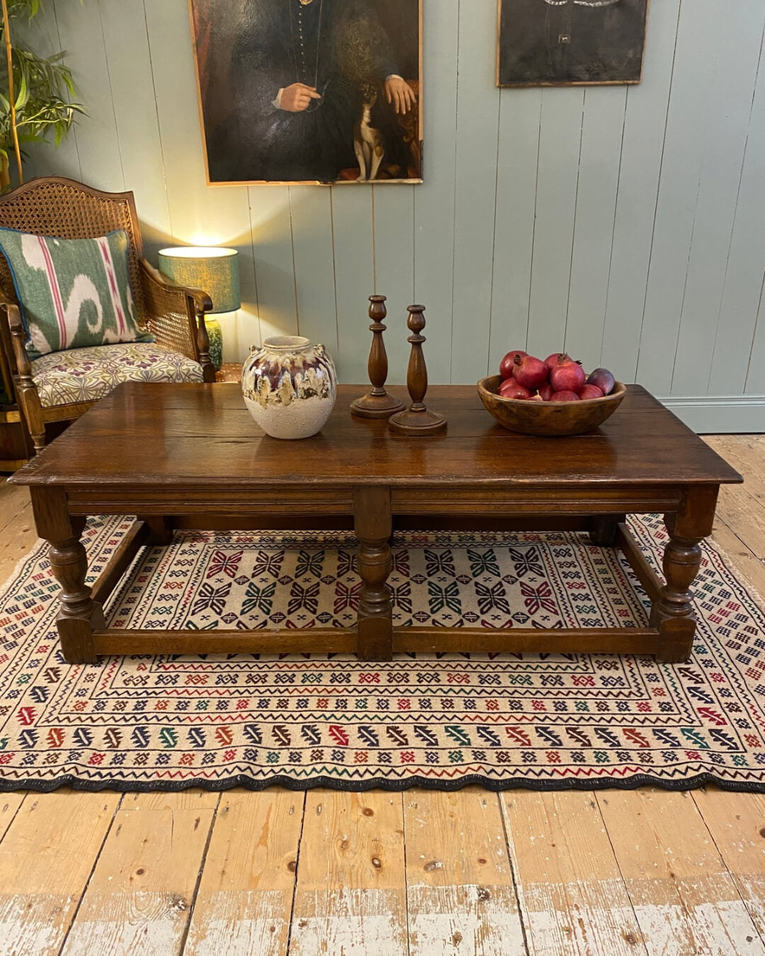 19th Century Solid Oak Coffee Table