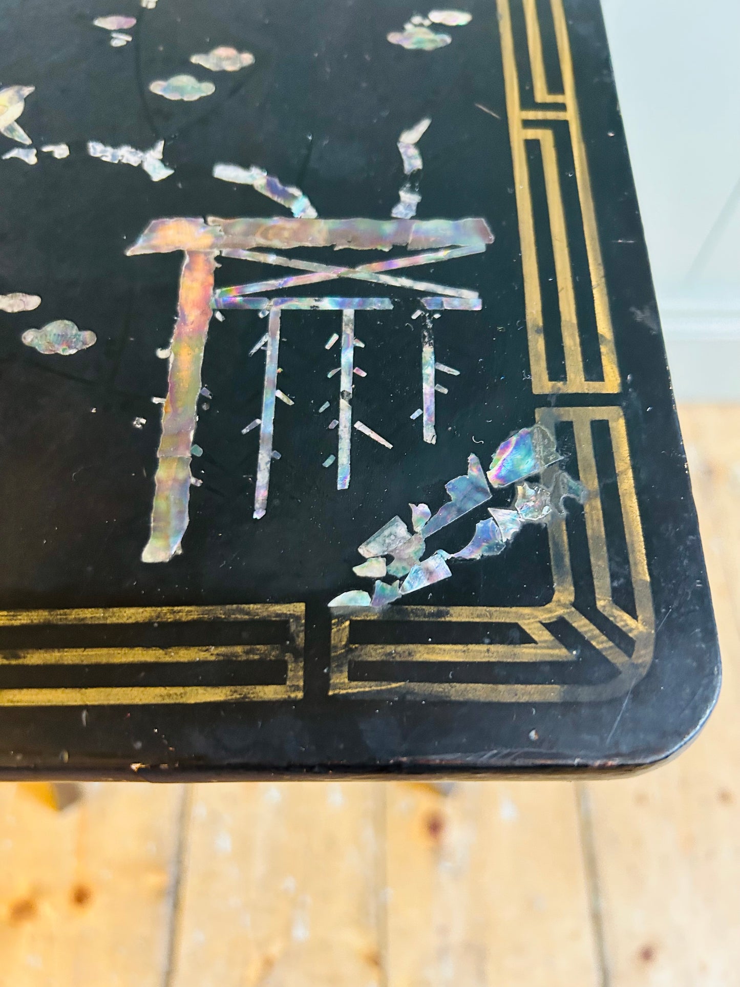 Small Japanned Side Table