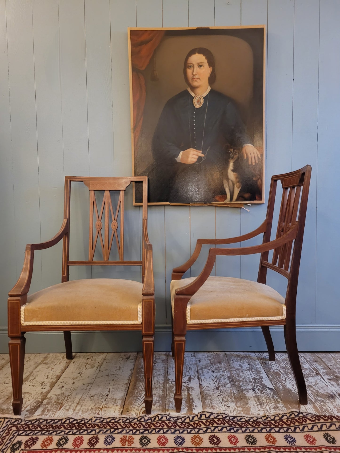 Pair of Inlaid Armchairs