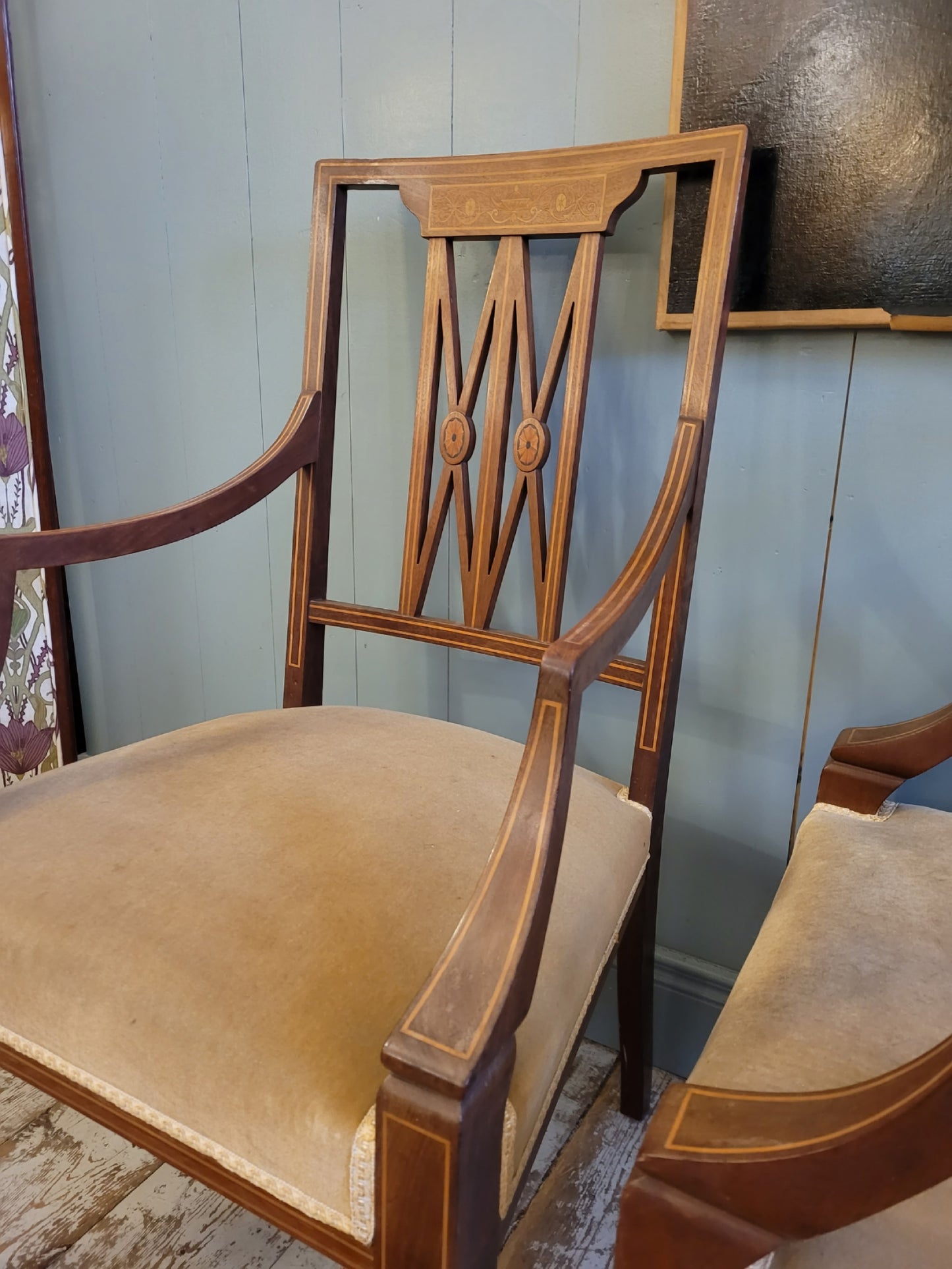 Pair of Inlaid Armchairs