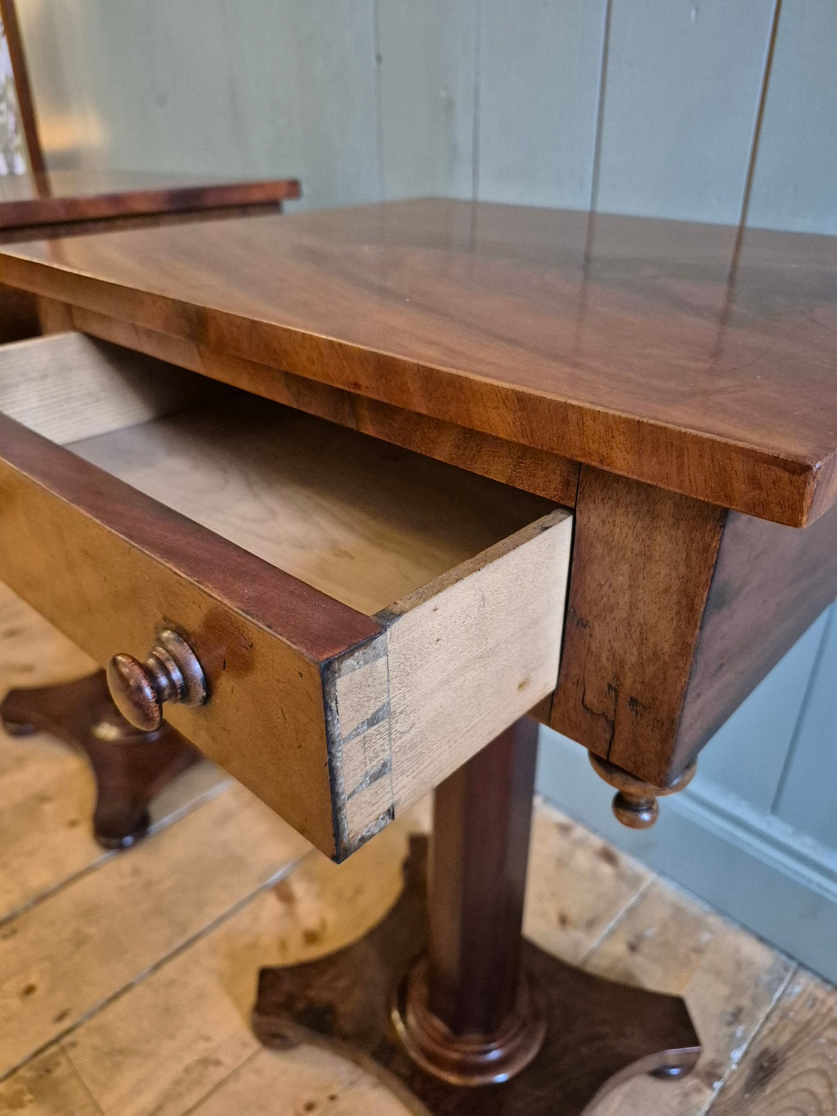 Victorian Pair of Pedestal Side Tables