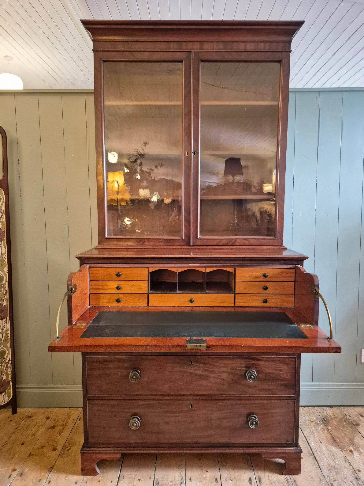 Victorian Mahogany Bureau Bookcase