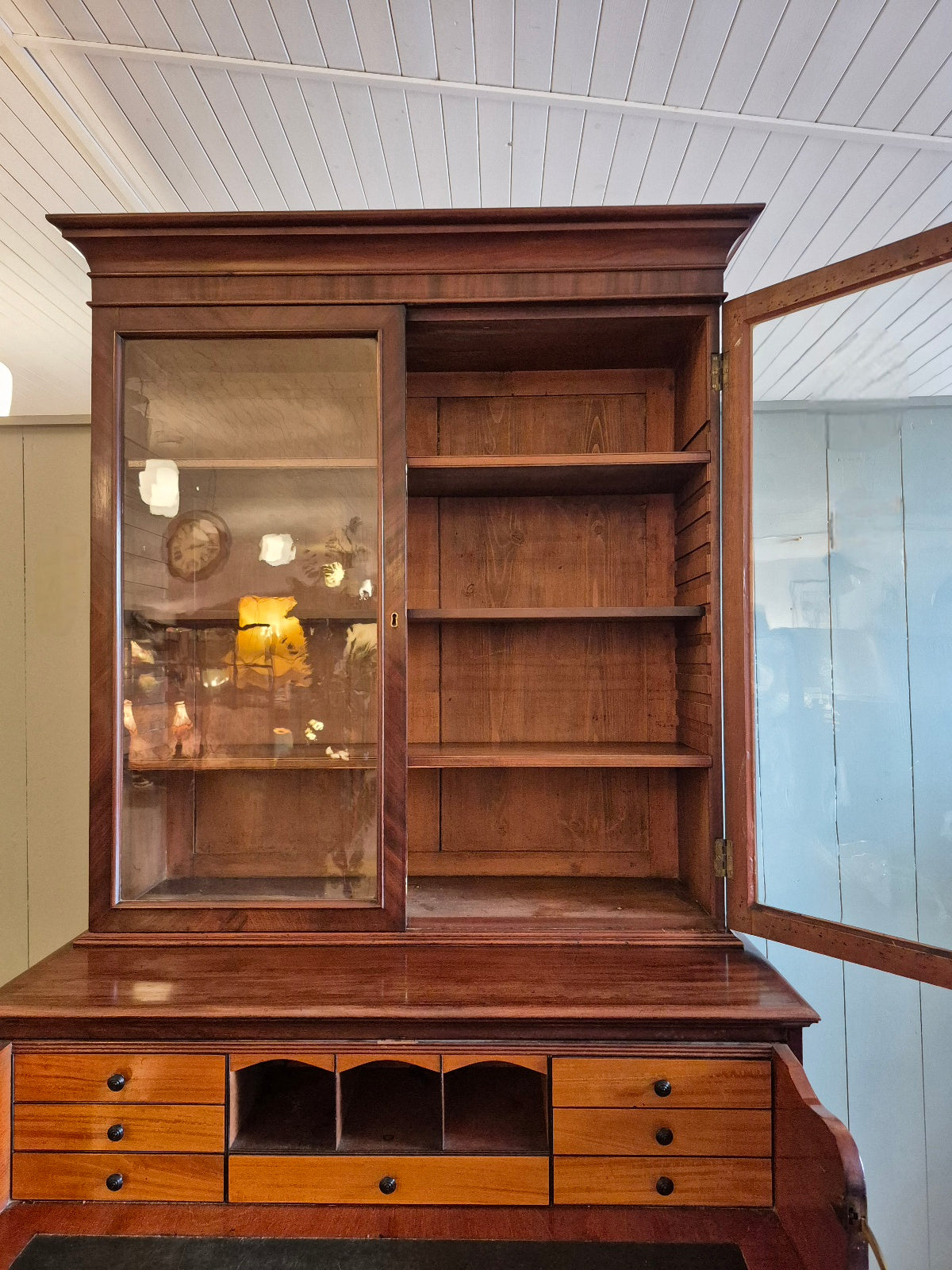 Victorian Mahogany Bureau Bookcase