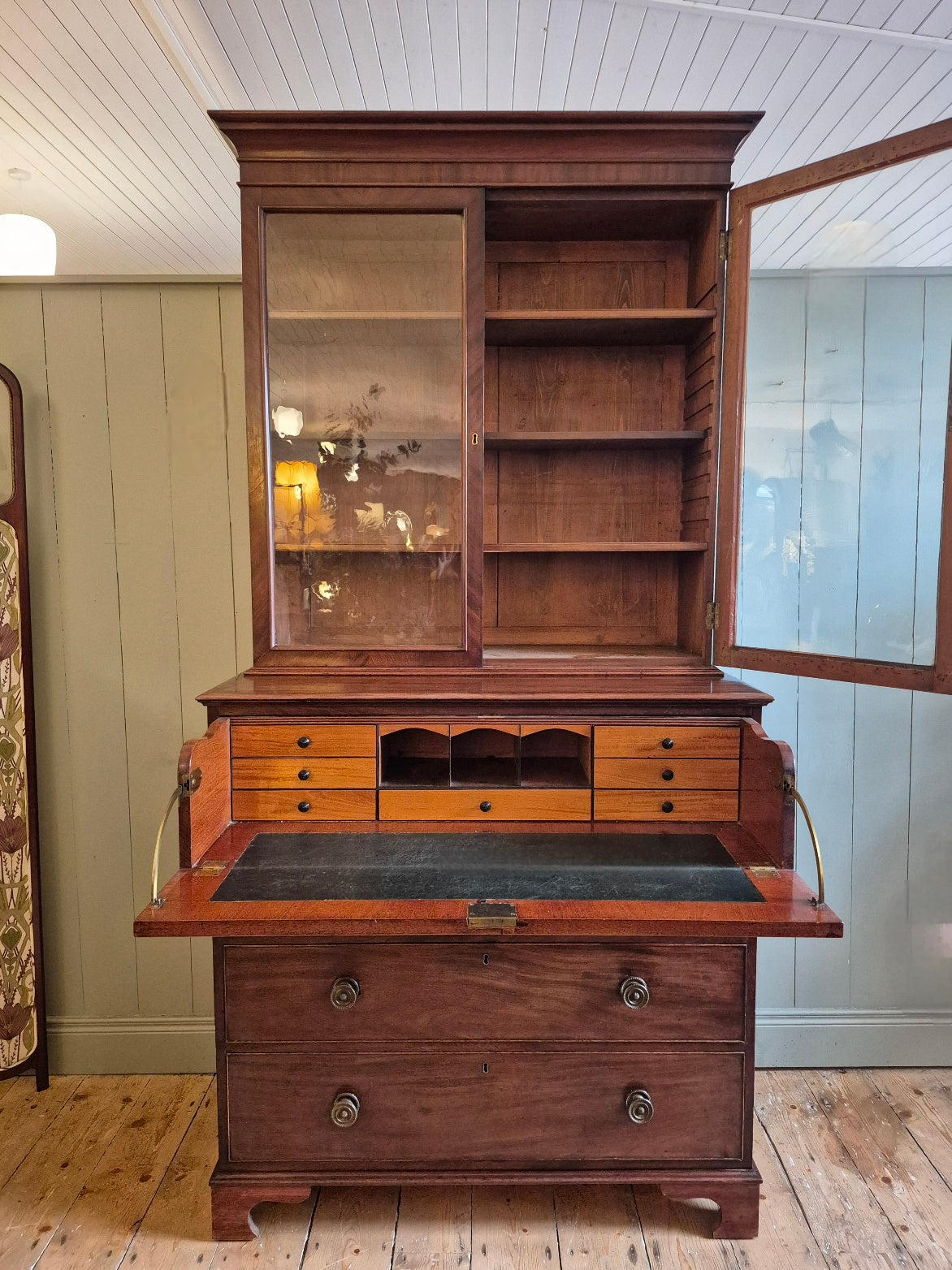 Victorian Mahogany Bureau Bookcase