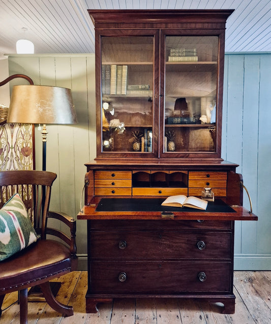 Victorian Mahogany Bureau Bookcase