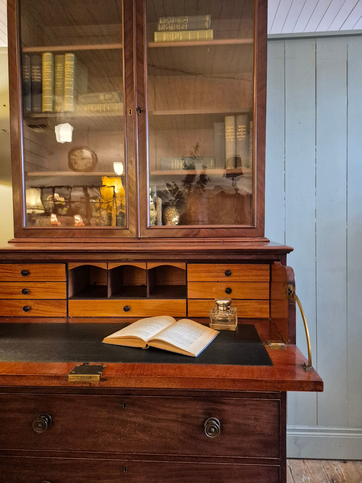 Victorian Mahogany Bureau Bookcase