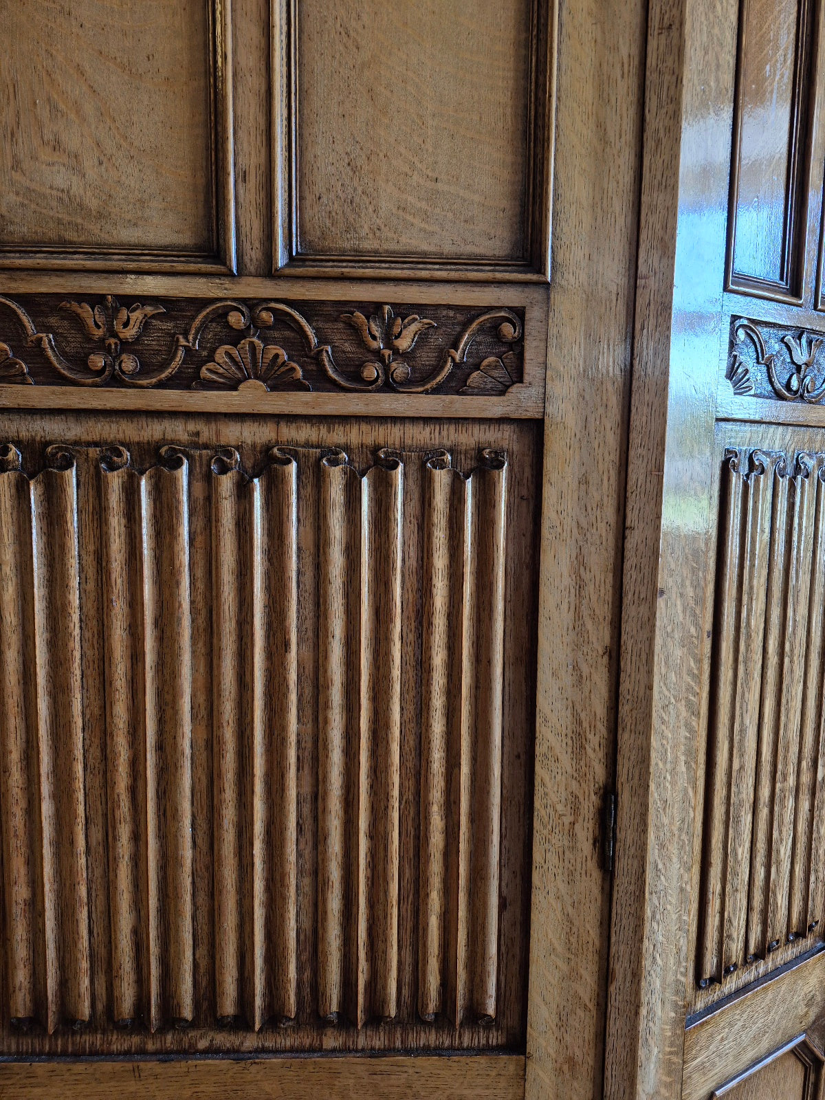 Solid Oak Gothic Wardrobe
