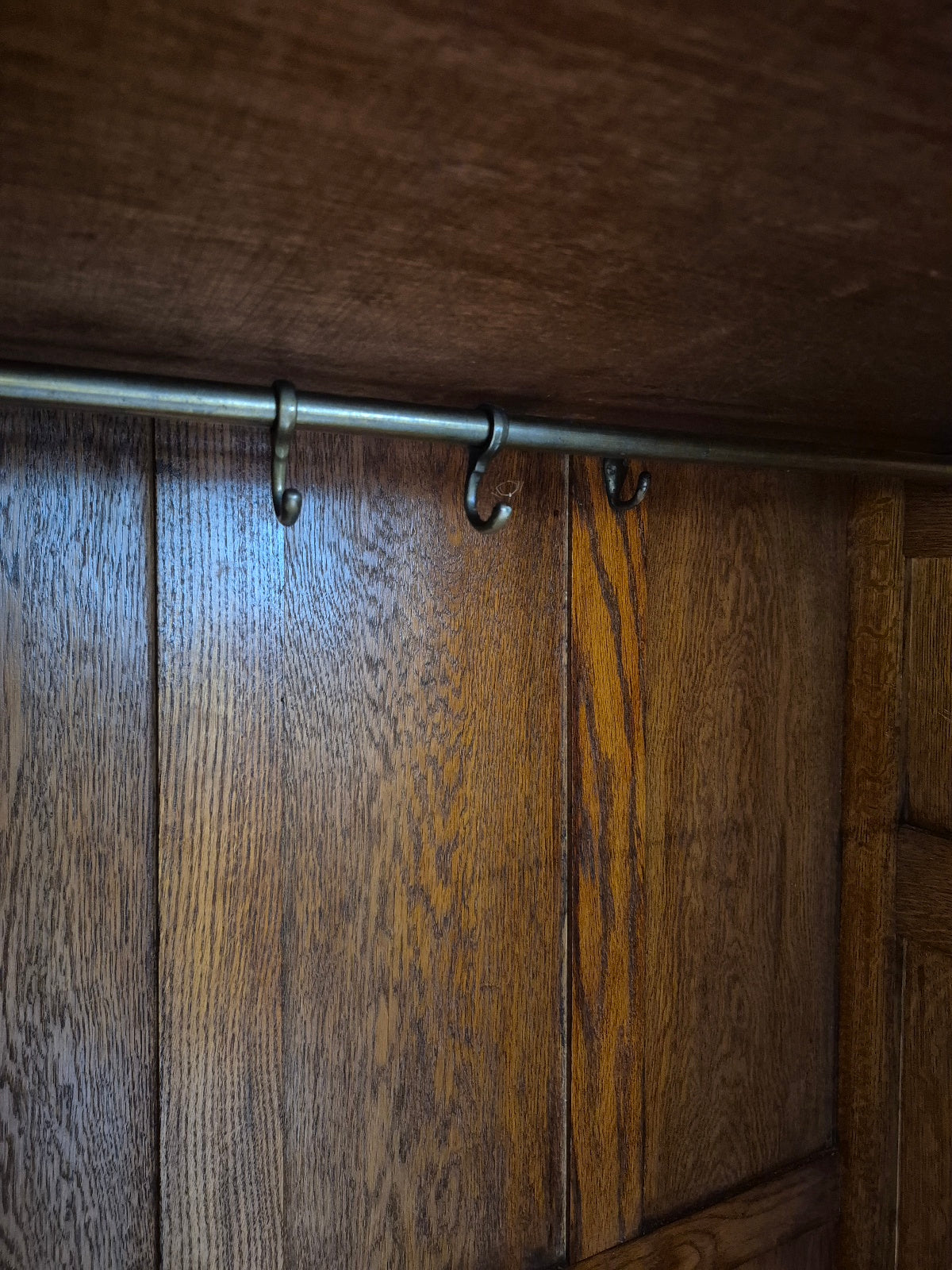 Solid Oak Gothic Wardrobe