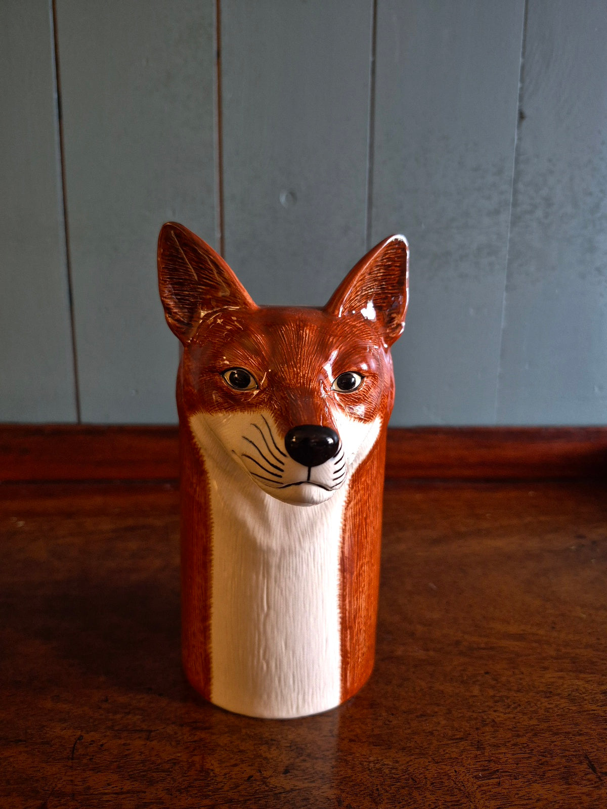 Hand Painted Fox Utensil Pot