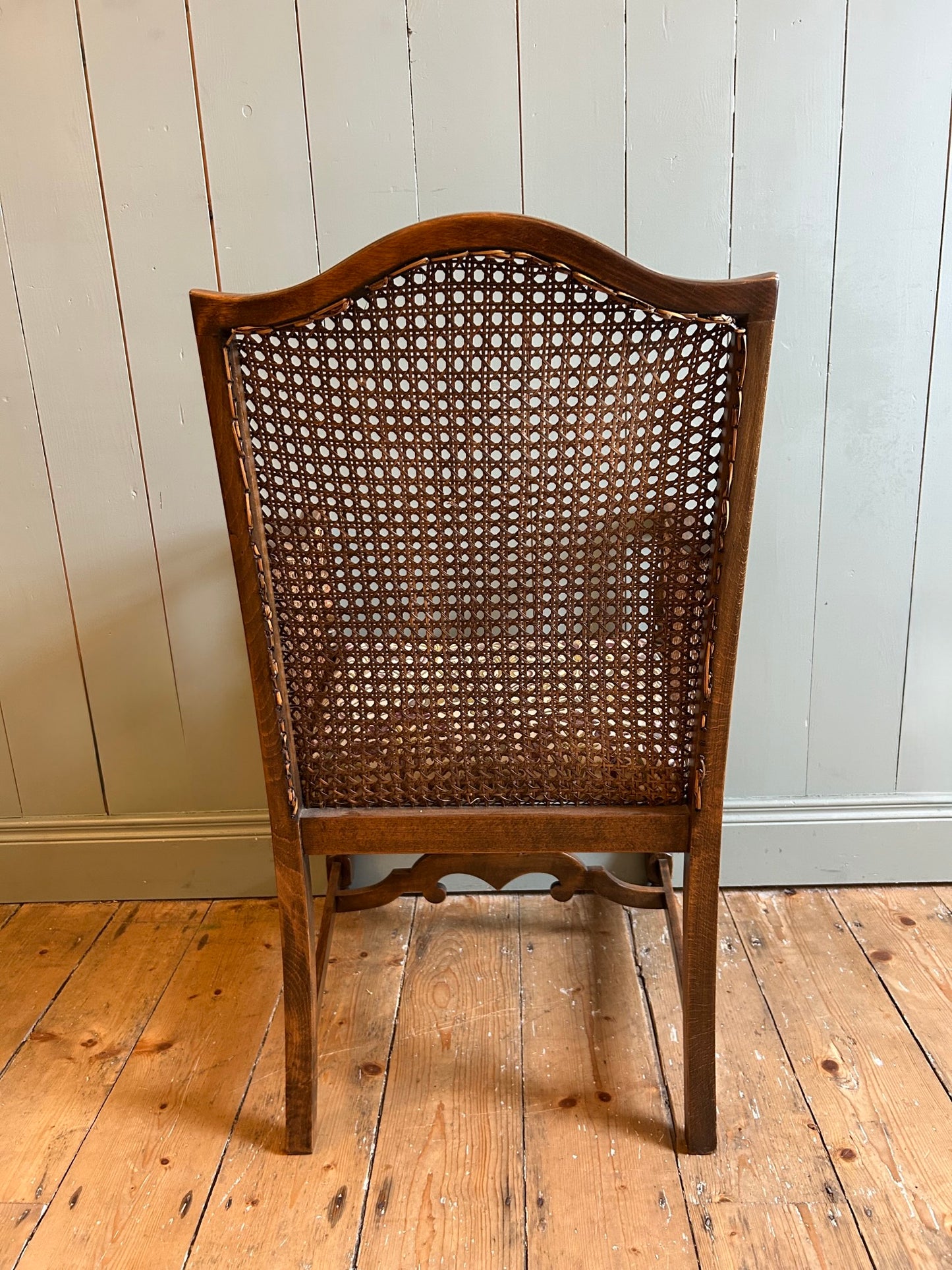 Edwardian Walnut Bergère Armchair