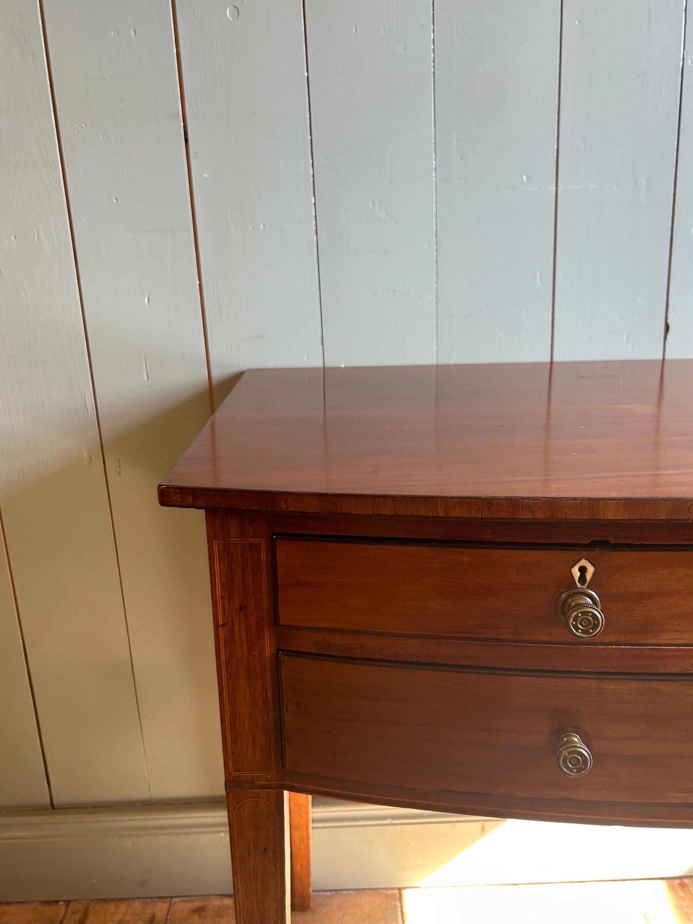 Victorian Bow Front Hall Table or Console
