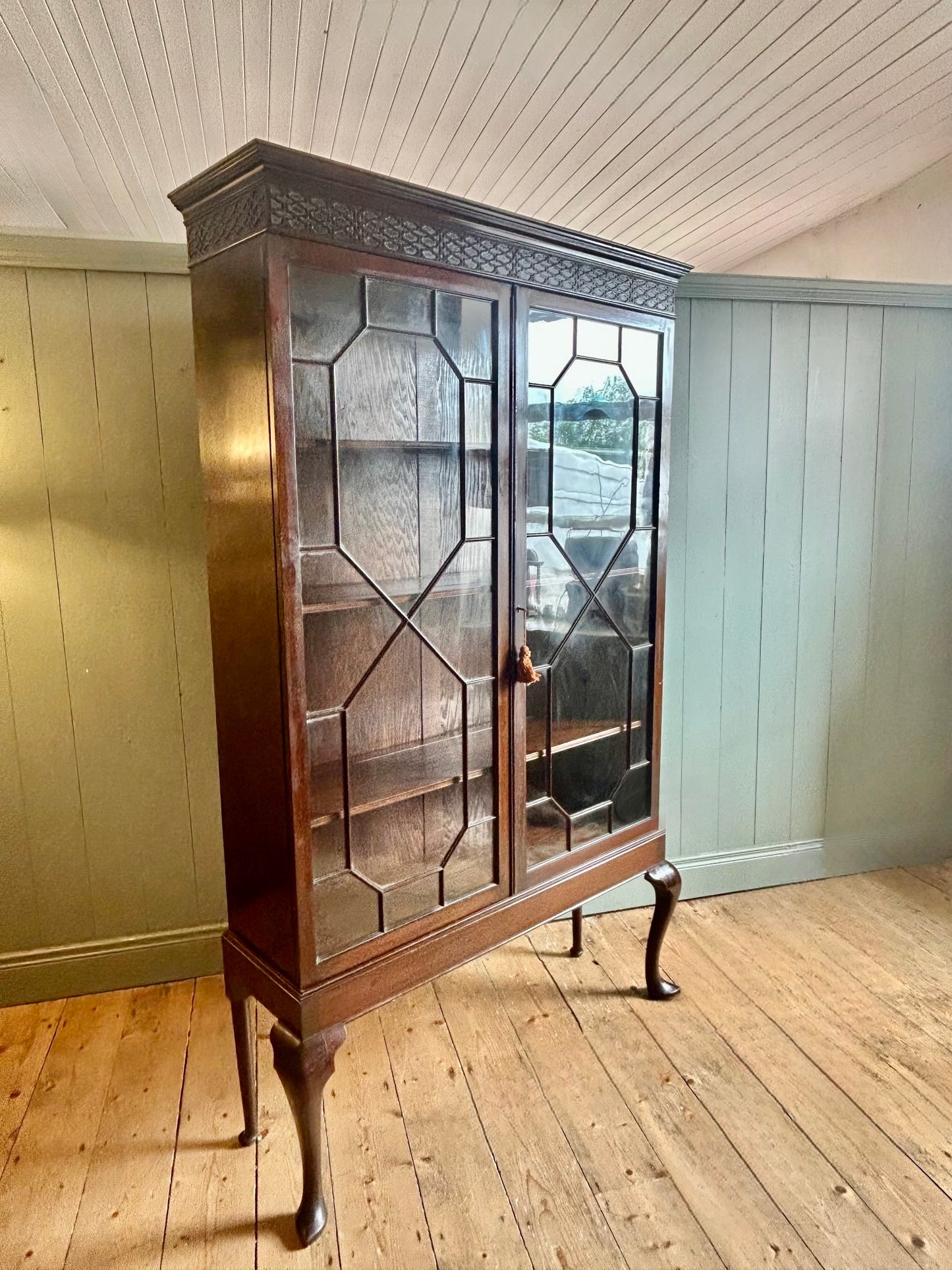 Victorian Astral Glazed Mahogany Bookcase