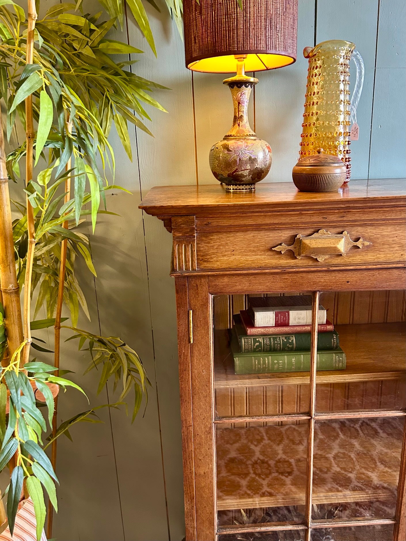 Early 20th Century Oak Glazed Bookcase