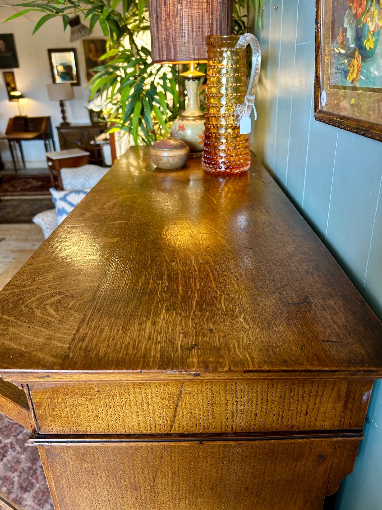 Early 20th Century Oak Glazed Bookcase