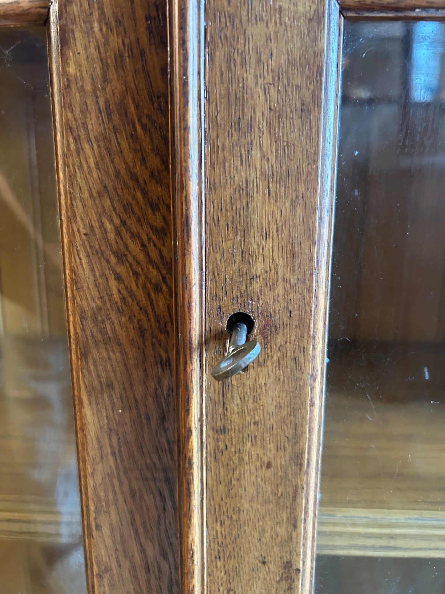 Early 20th Century Oak Glazed Bookcase