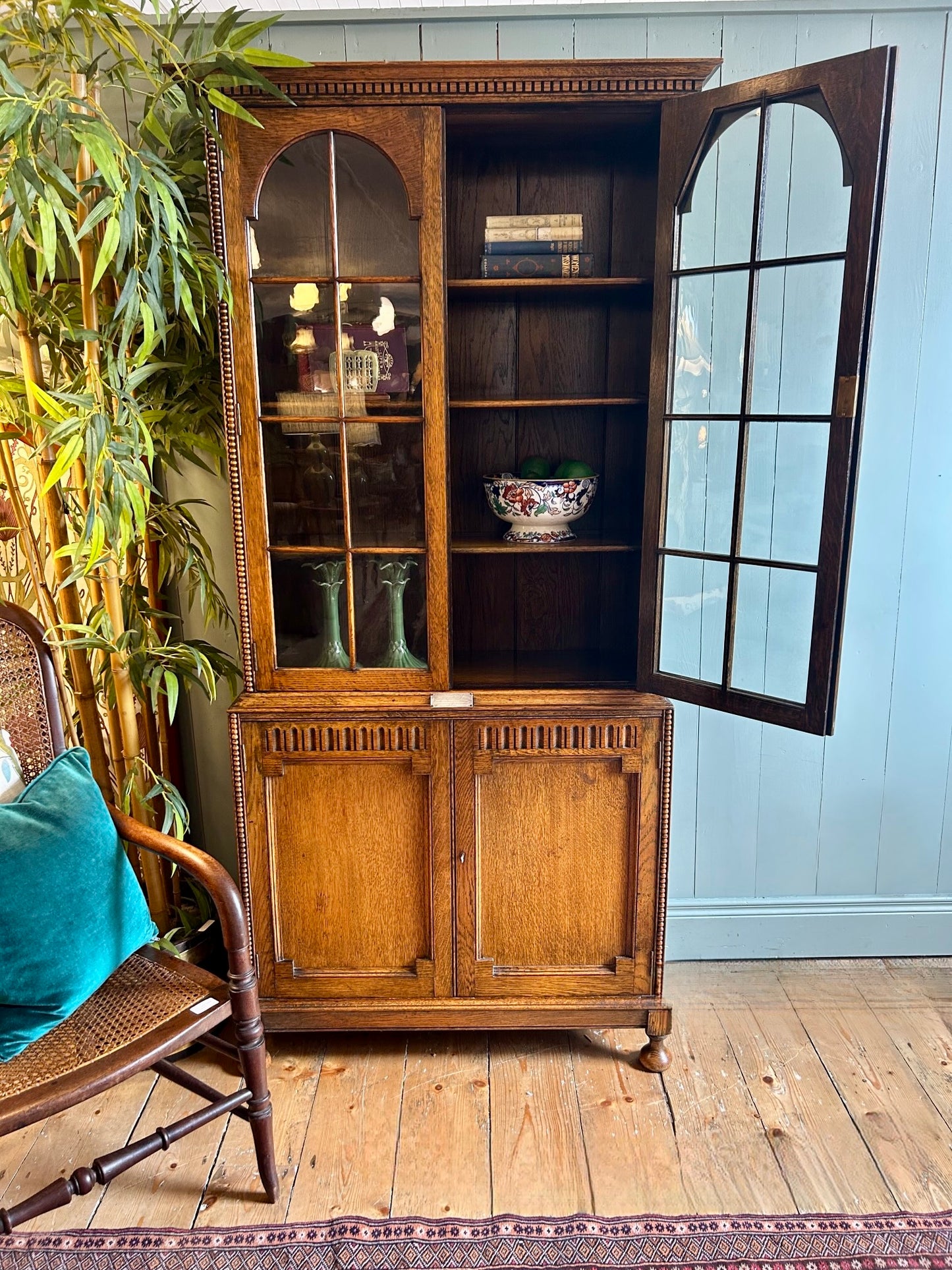 1930s Oak Cabinet / Bookcase