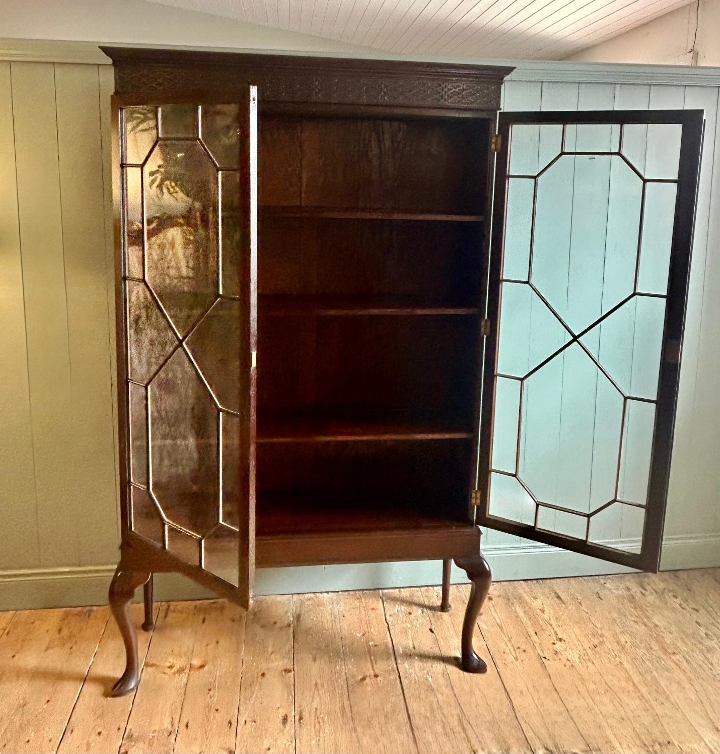 Victorian Astral Glazed Mahogany Bookcase