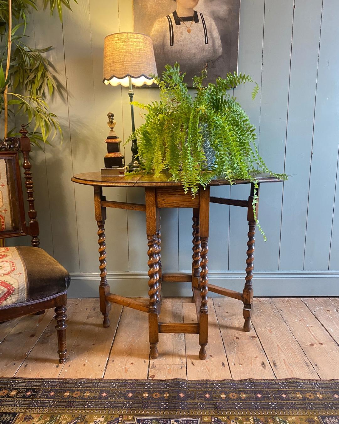 Victorian Oak Gate Leg Occasional Table