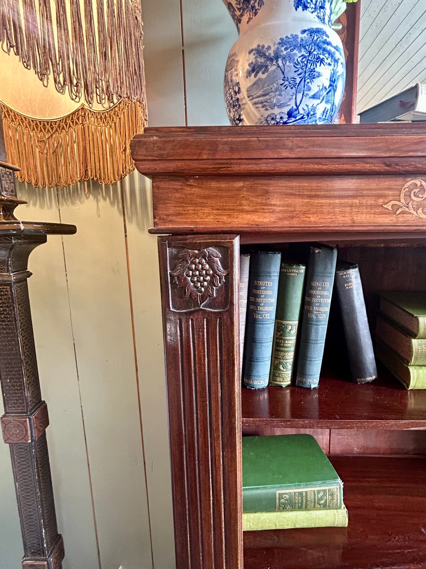 Edwardian Mahogany Open Bookcase