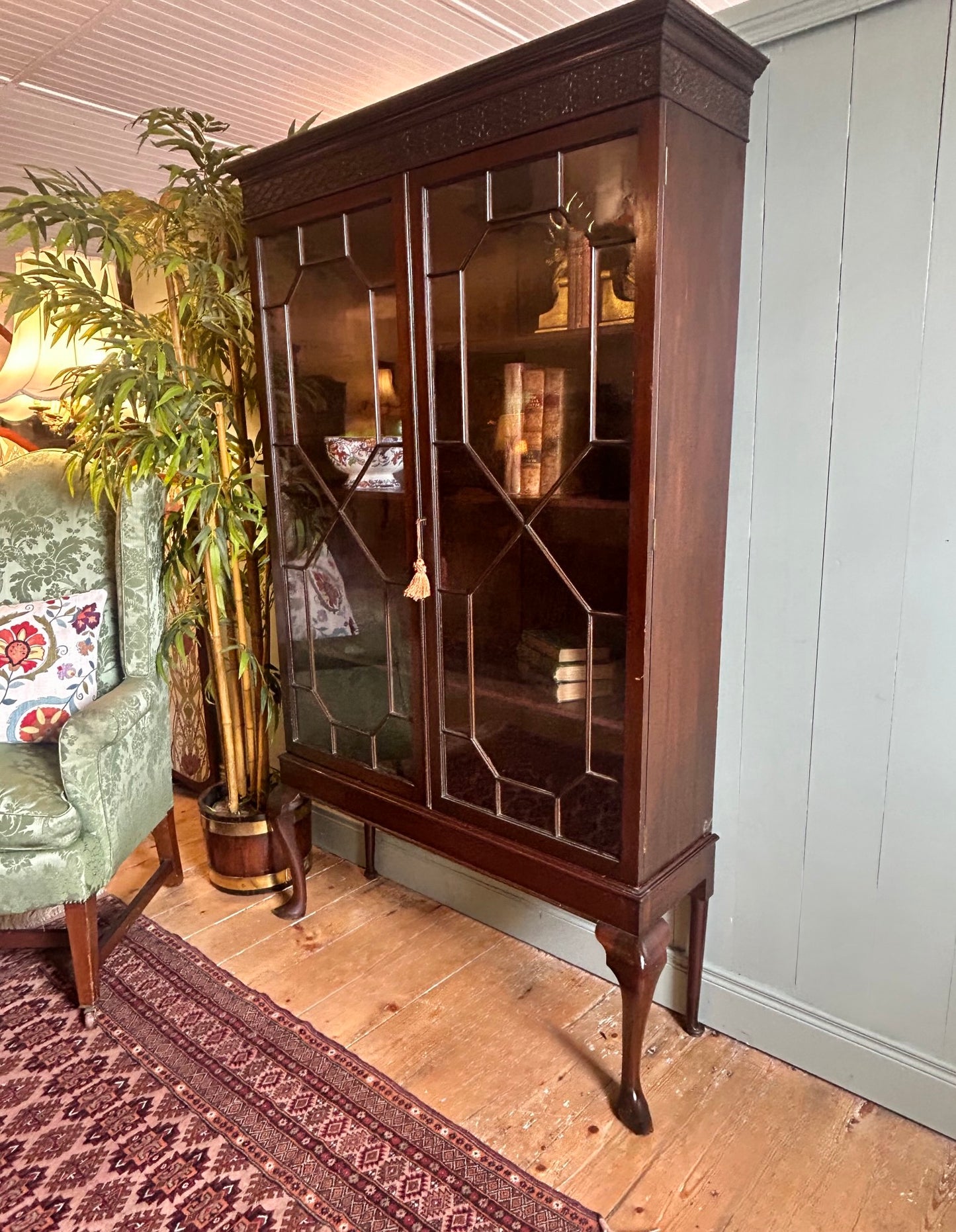 Victorian Astral Glazed Mahogany Bookcase