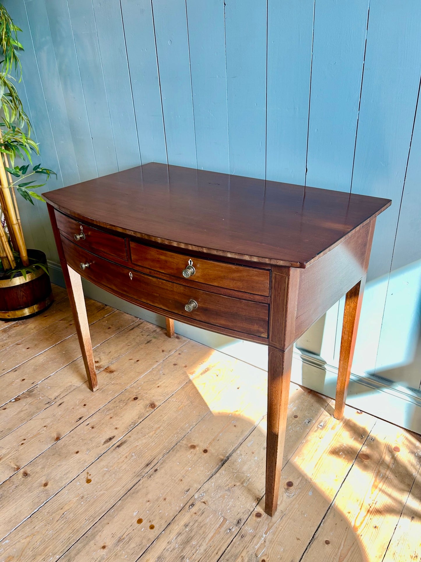 Victorian Bow Front Hall Table or Console