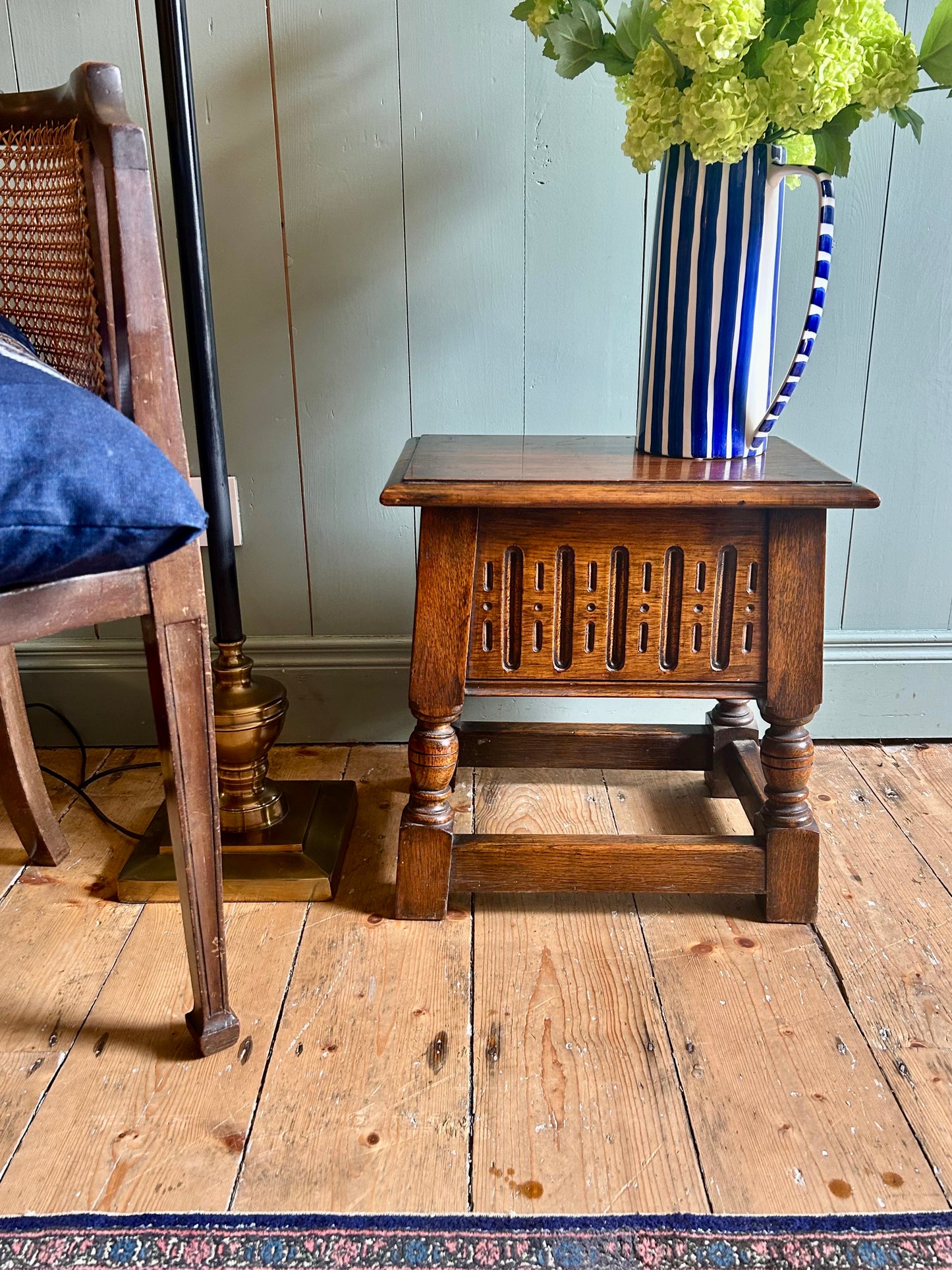 Arts & Crafts Oak Storage Stool