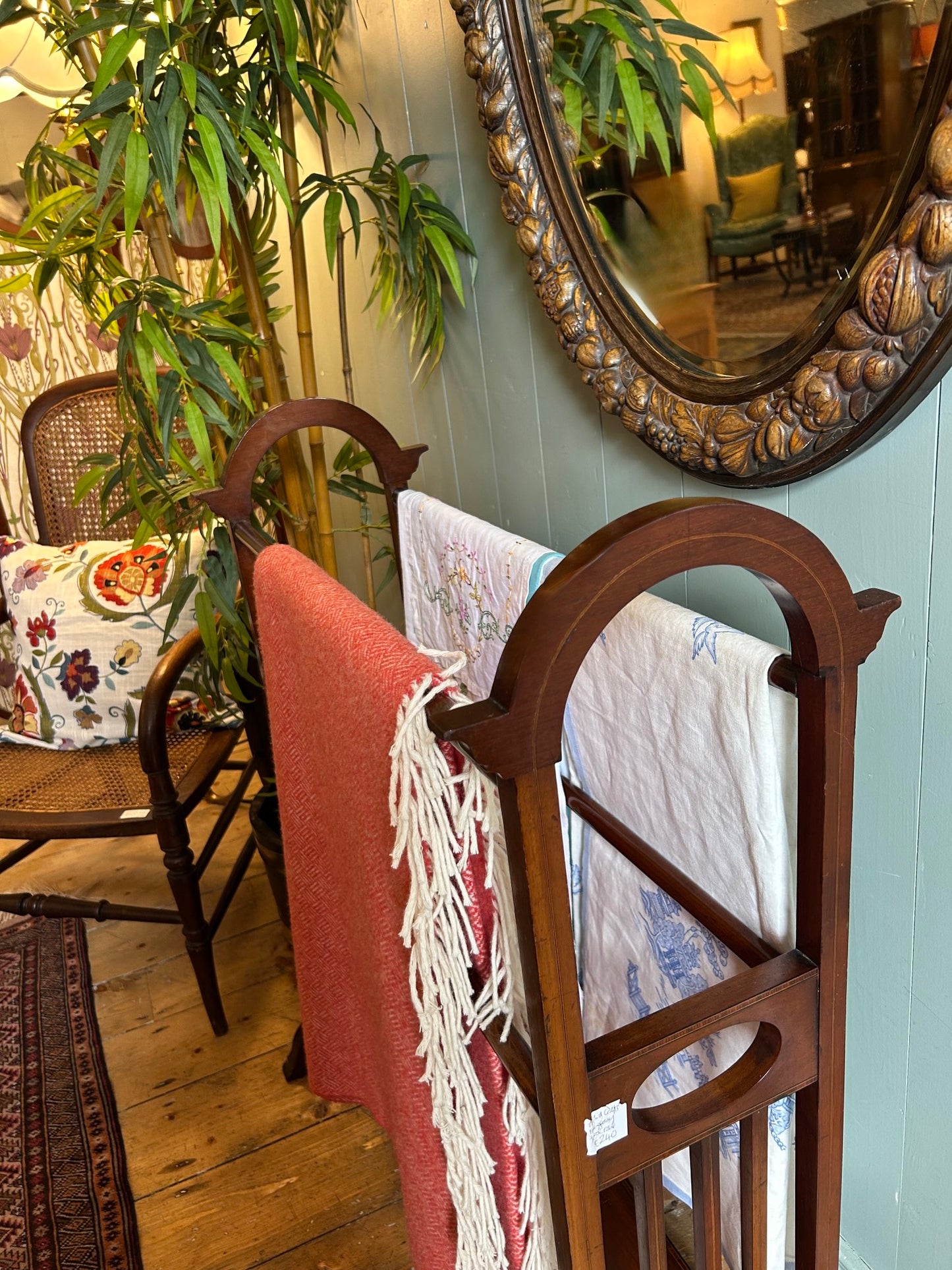 Arts & Crafts Mahogany Towel Rail